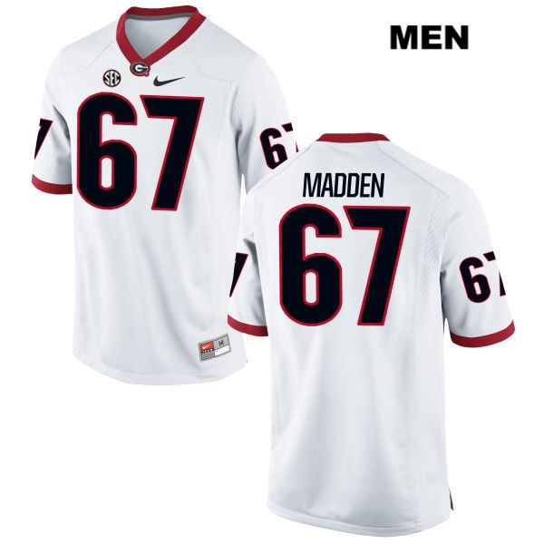 Georgia Bulldogs Men's Sam Madden #67 NCAA Authentic White Nike Stitched College Football Jersey ABF7056GS